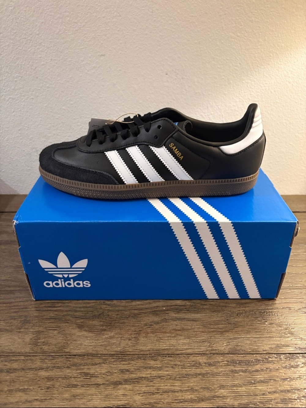 NIB [adidas] Samba OG Original Sneakers Shoes Black Youth 4/Women’s 5.5, Y6/W7.5 - Picture 9 of 13